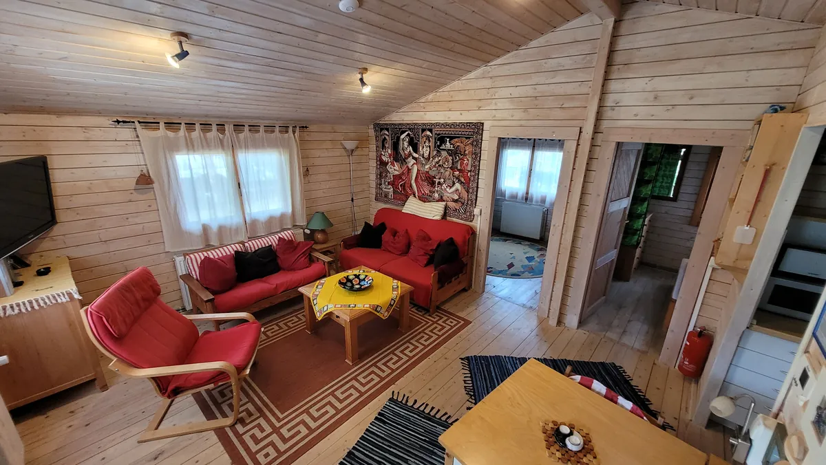 Wohnzimmer im Ferienhaus Heiterkite